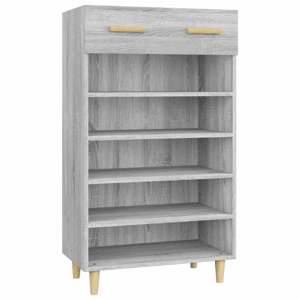 Schuhschrank Grau Sonoma 60x35x105 cm Holzwerkstoff
