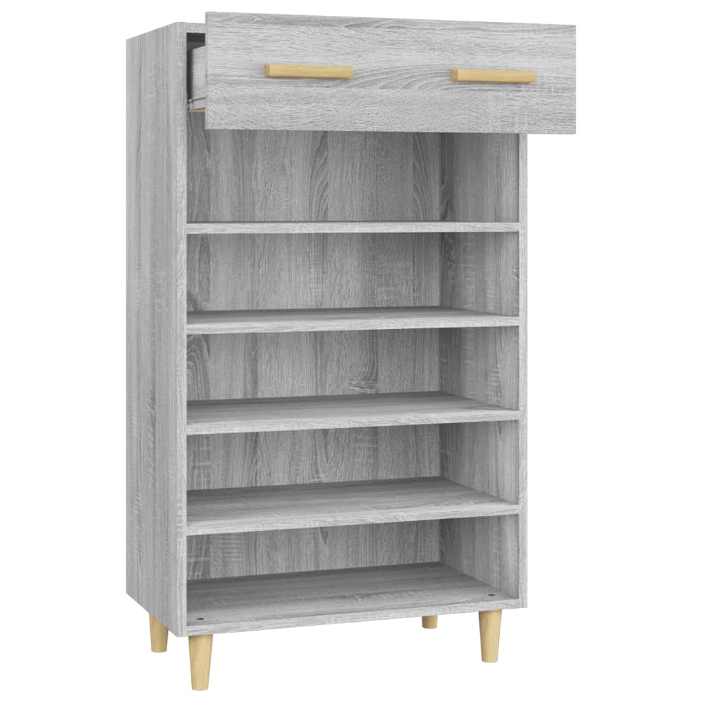 Schuhschrank Grau Sonoma 60x35x105 cm Holzwerkstoff