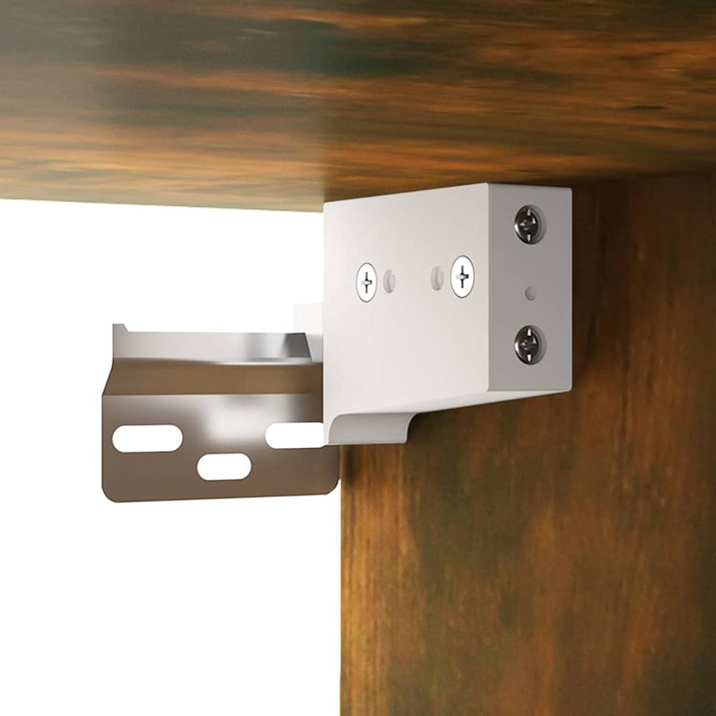 Spiegelschrank mit LED Räuchereiche 76x15x55 cm