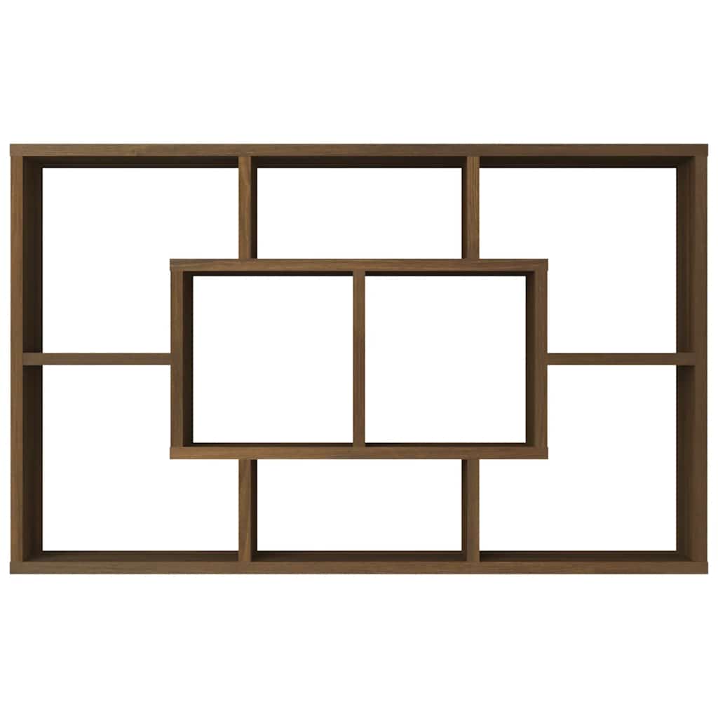 Wandregal Braun Eichen-Optik 85x16x52,5 cm Holzwerkstoff