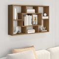 Wandregal Braun Eichen-Optik 85x16x52,5 cm Holzwerkstoff