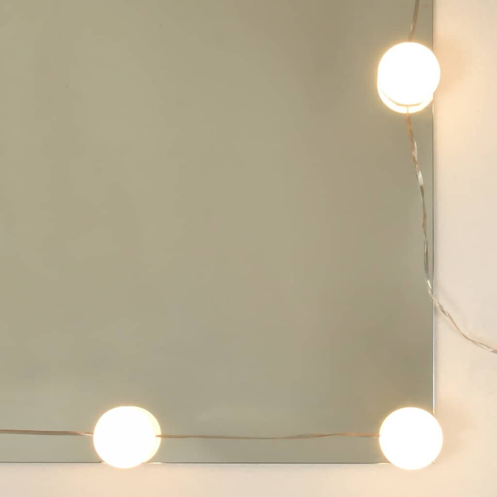 Schminktisch mit LED Grau Sonoma 86,5x35x136 cm