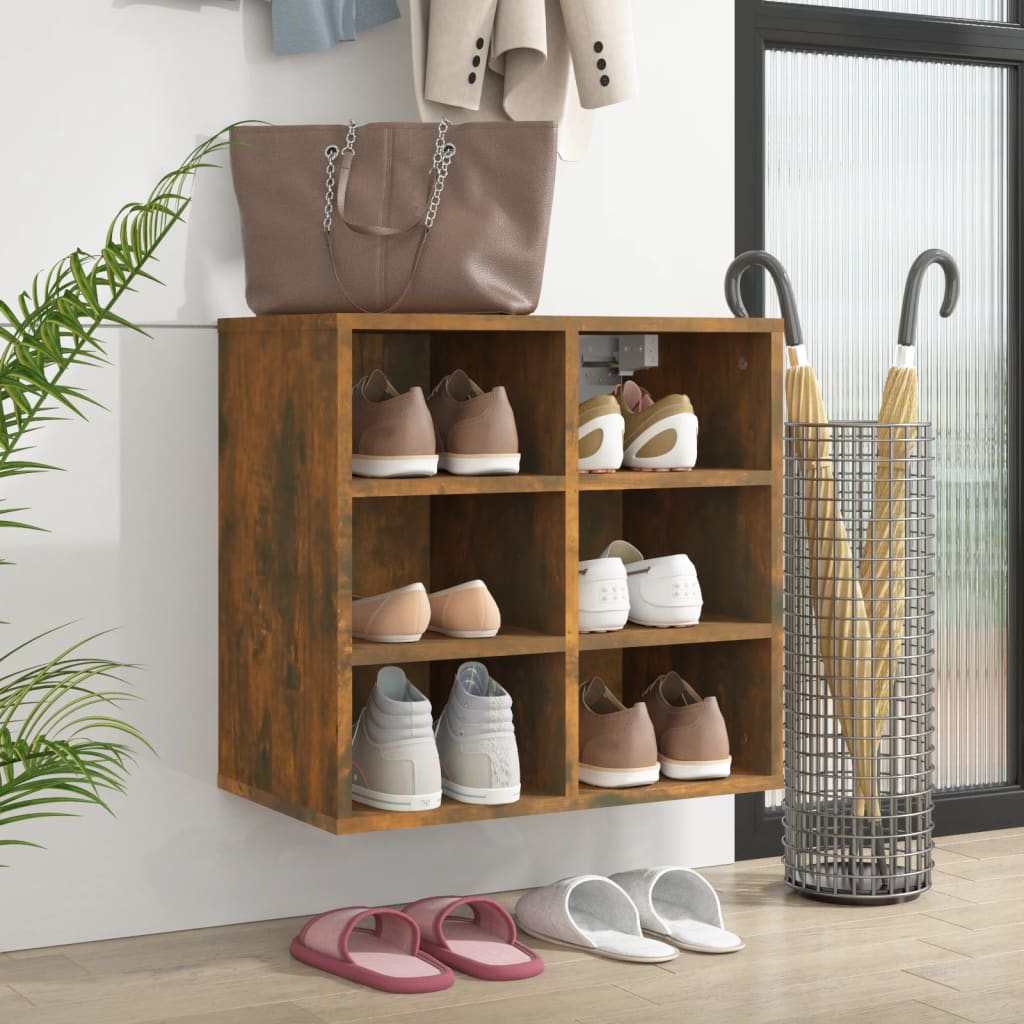 Schuhregal Räuchereiche 52,5x30x50 cm