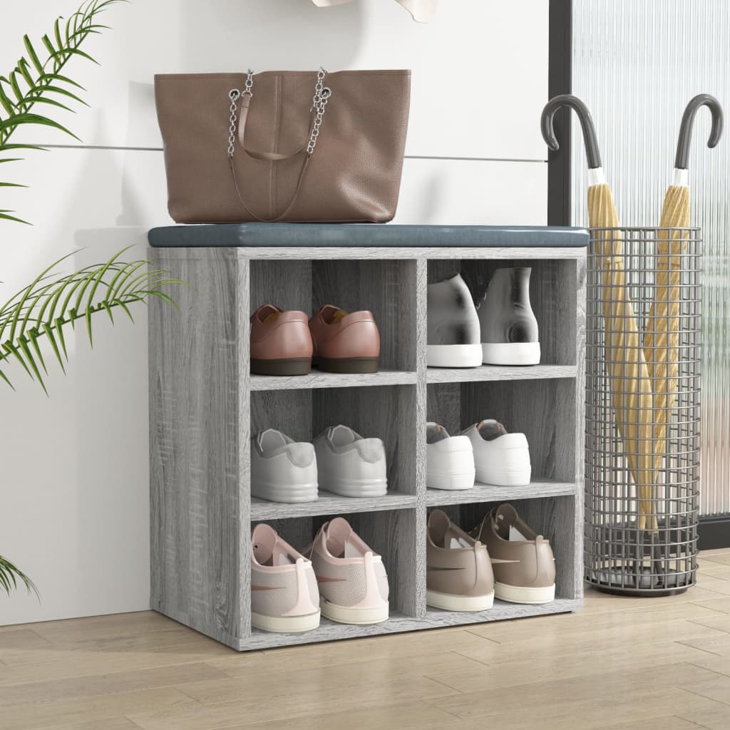 Schuhregal Grau Sonoma 52,5x30x50 cm