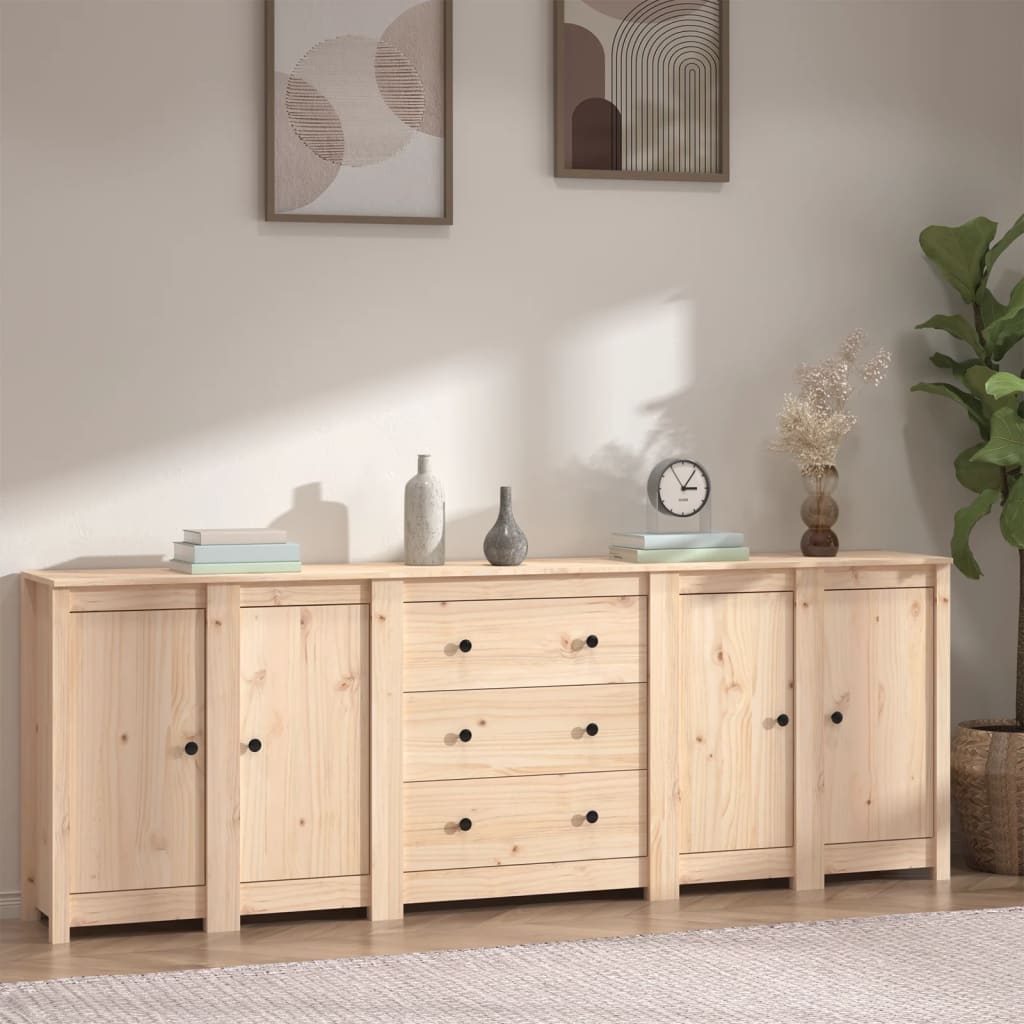 Sideboard 230x35x80 cm Massivholz Kiefer