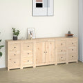 Sideboard 230x35x80 cm Massivholz Kiefer