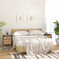 Nachttische 2 Stk. Schwarz Massivholz Kiefer und Natur-Rattan