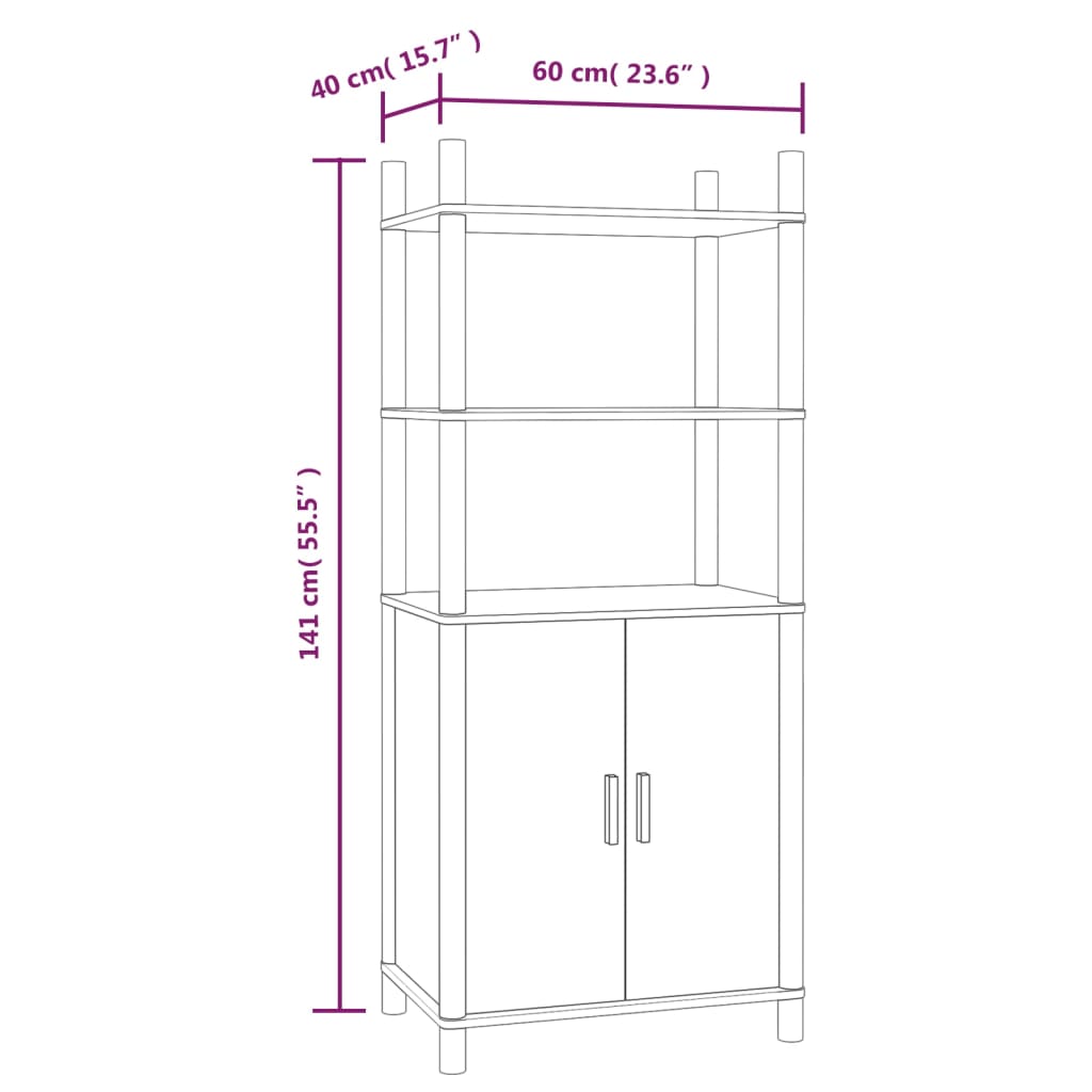 Highboard 60x40x141 cm Holzwerkstoff