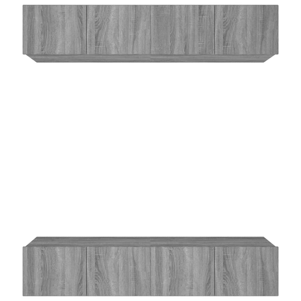 TV-Schränke 4 Stk. Grau Sonoma 80x30x30 cm Holzwerkstoff