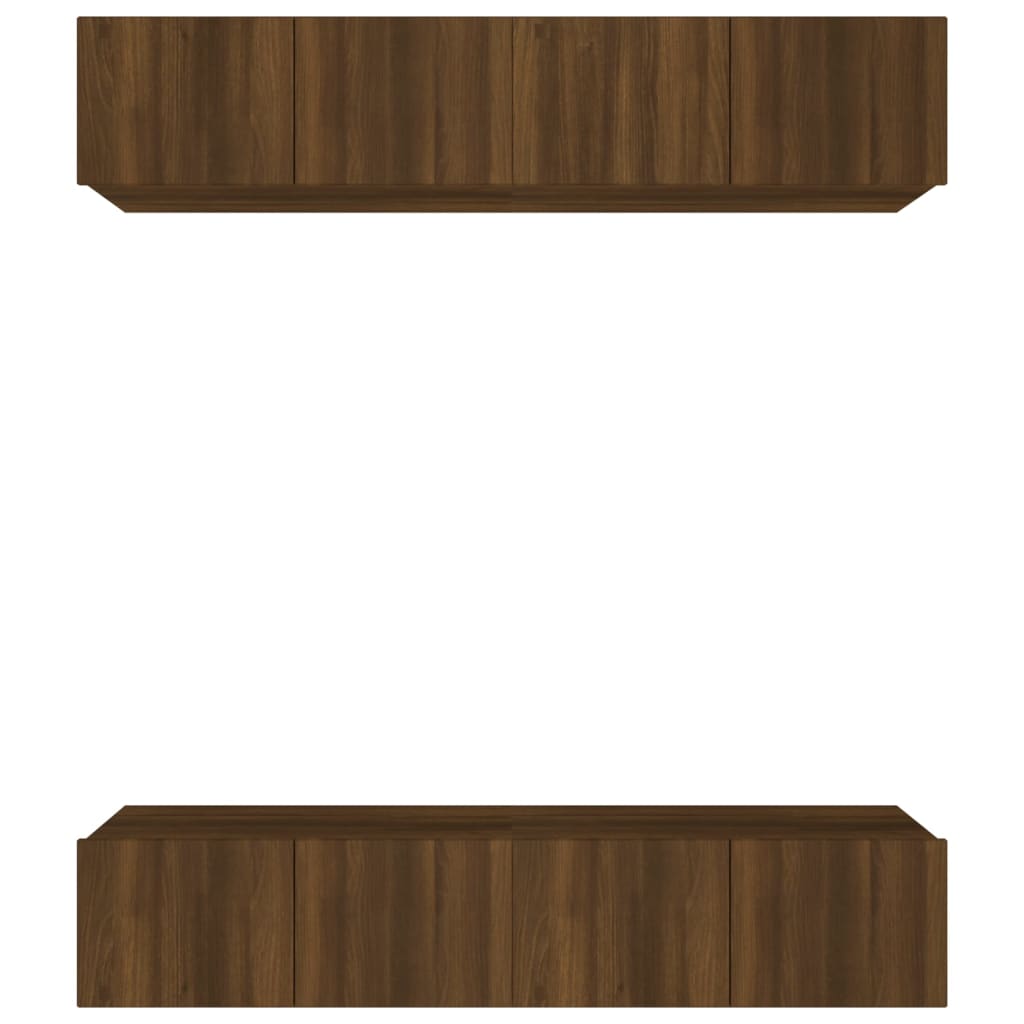 TV-Schränke 4 Stk. Braun Eichen-Optik 80x30x30 cm Holzwerkstoff