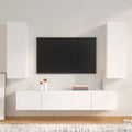 4-tlg. TV-Schrank-Set Weiß Holzwerkstoff