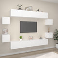 8-tlg. TV-Schrank-Set Weiß Holzwerkstoff