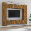 8-tlg. TV-Schrank-Set Räuchereiche Holzwerkstoff