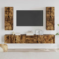 5-tlg. TV-Schrank-Set Räuchereiche Holzwerkstoff