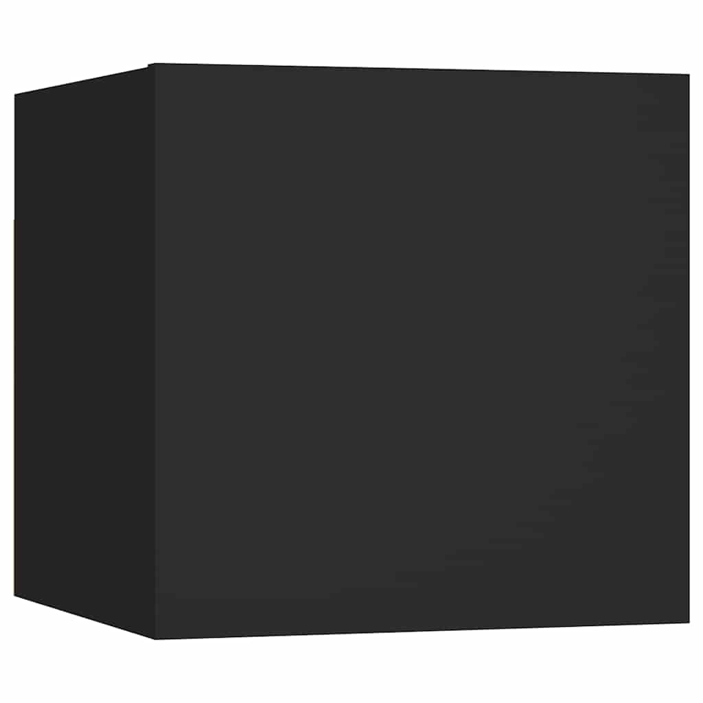 6-tlg. TV-Schrank-Set Schwarz Holzwerkstoff