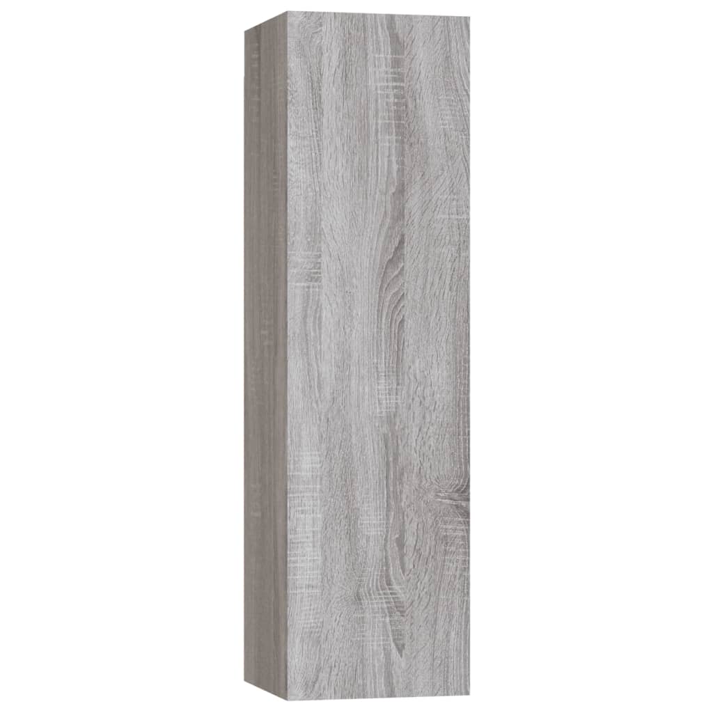 3-tlg. TV-Schrank-Set Grau Sonoma Holzwerkstoff