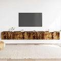 3-tlg. TV-Schrank-Set Räuchereiche Holzwerkstoff