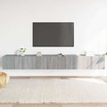 3-tlg. TV-Schrank-Set Grau Sonoma Holzwerkstoff