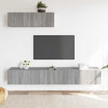 3-tlg. TV-Schrank-Set Grau Sonoma Holzwerkstoff