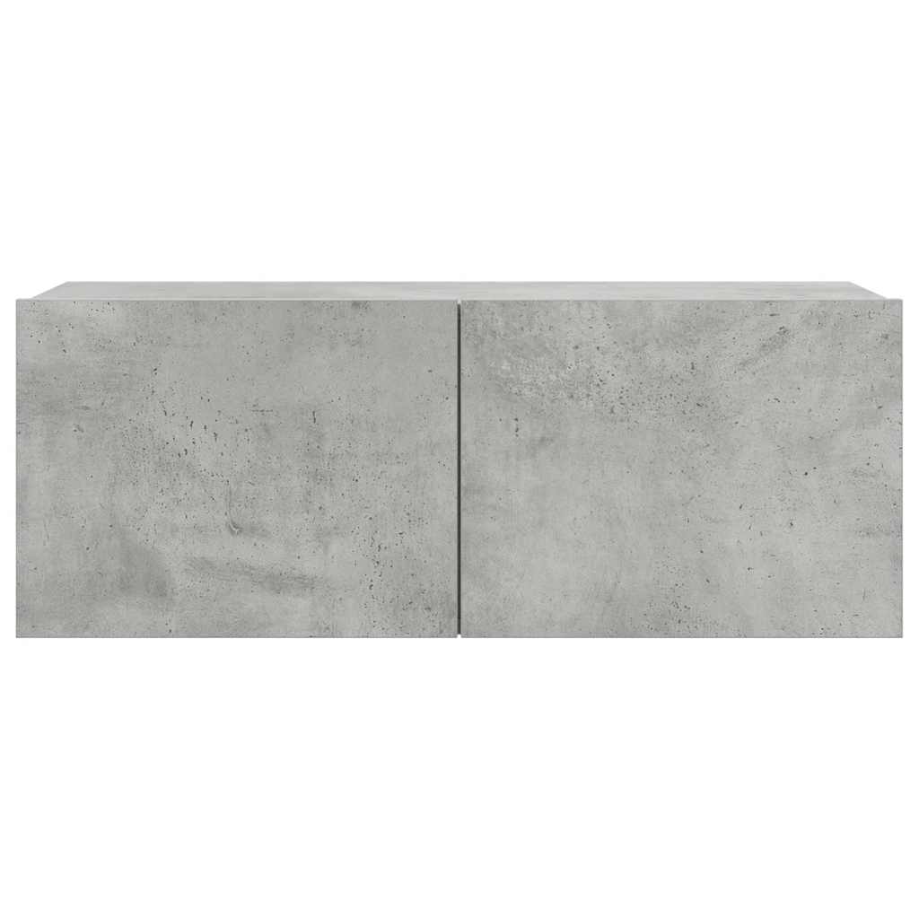 7-tlg. TV-Schrank-Set Betongrau Holzwerkstoff
