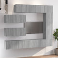 7-tlg. TV-Schrank-Set Grau Sonoma Holzwerkstoff