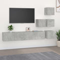 TV-Wandschrank Betongrau Holzwerkstoff