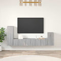 4-tlg. TV-Schrank-Set Grau Sonoma Holzwerkstoff