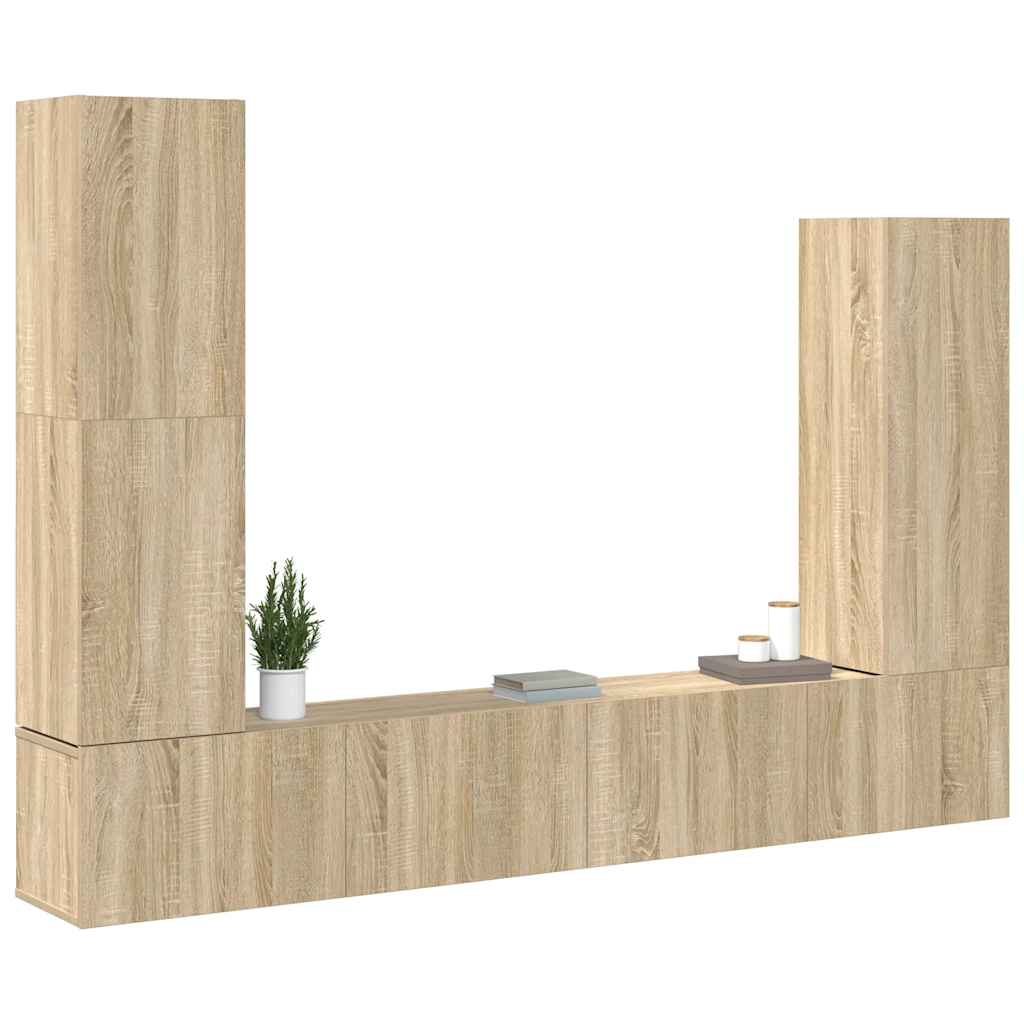 4-tlg. TV-Schrank-Set Sonoma-Eiche Holzwerkstoff