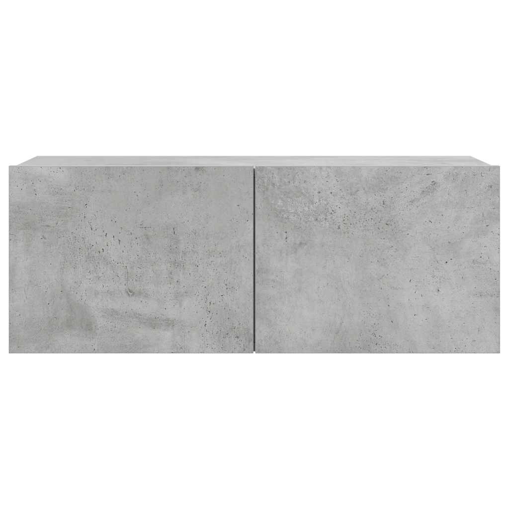 4-tlg. TV-Schrank-Set Betongrau Holzwerkstoff