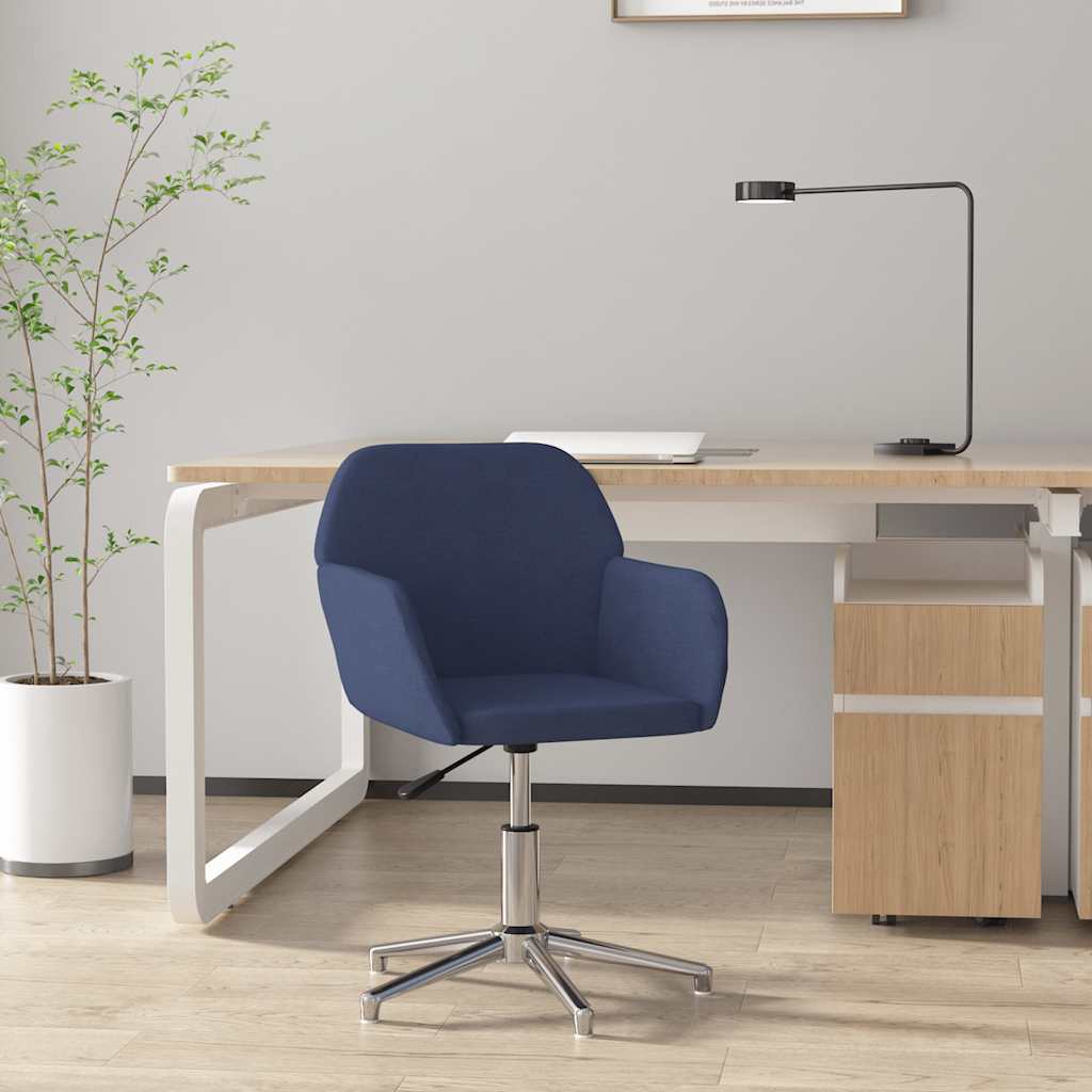 Bürostuhl Drehbar Blau Stoff