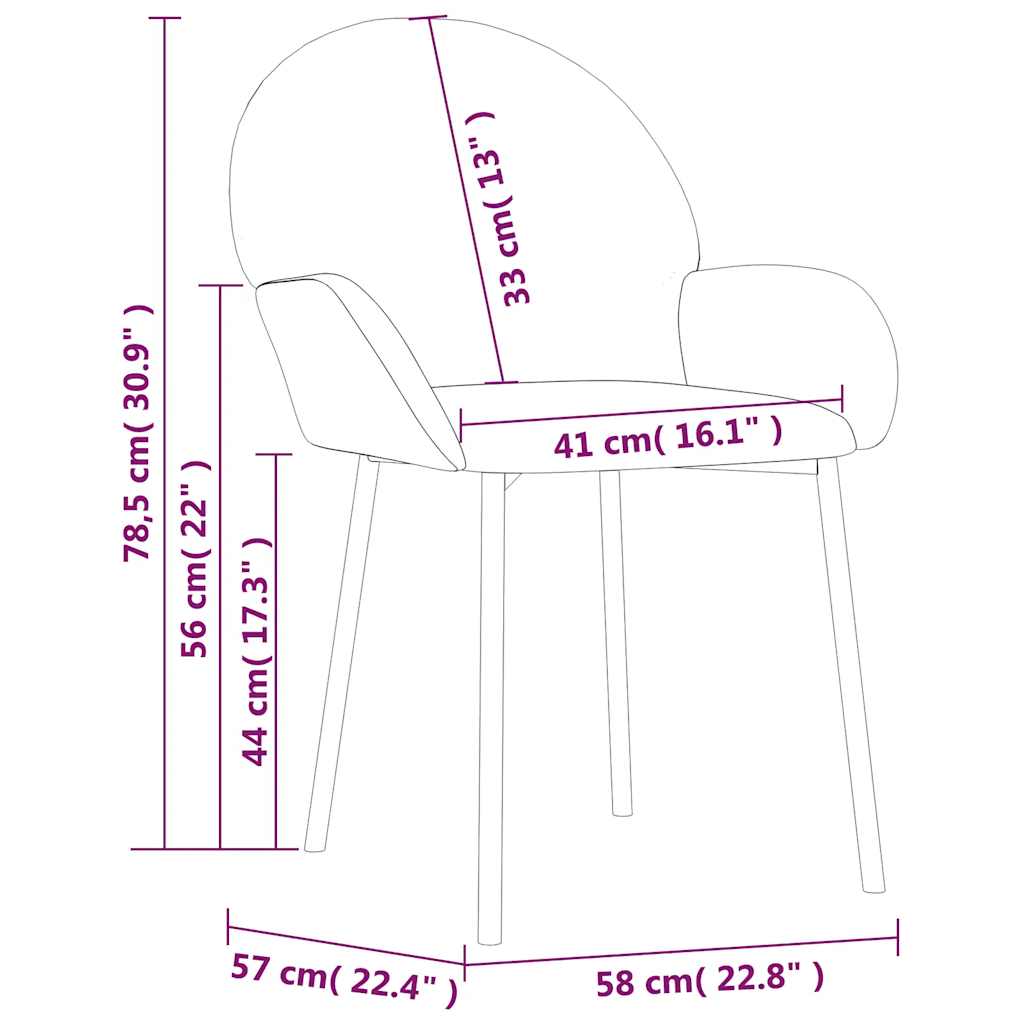 Esszimmerstühle 2 Stk. Gelb Samt