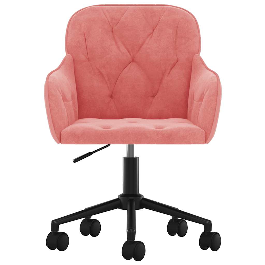 Bürostuhl Drehbar Rosa Samt