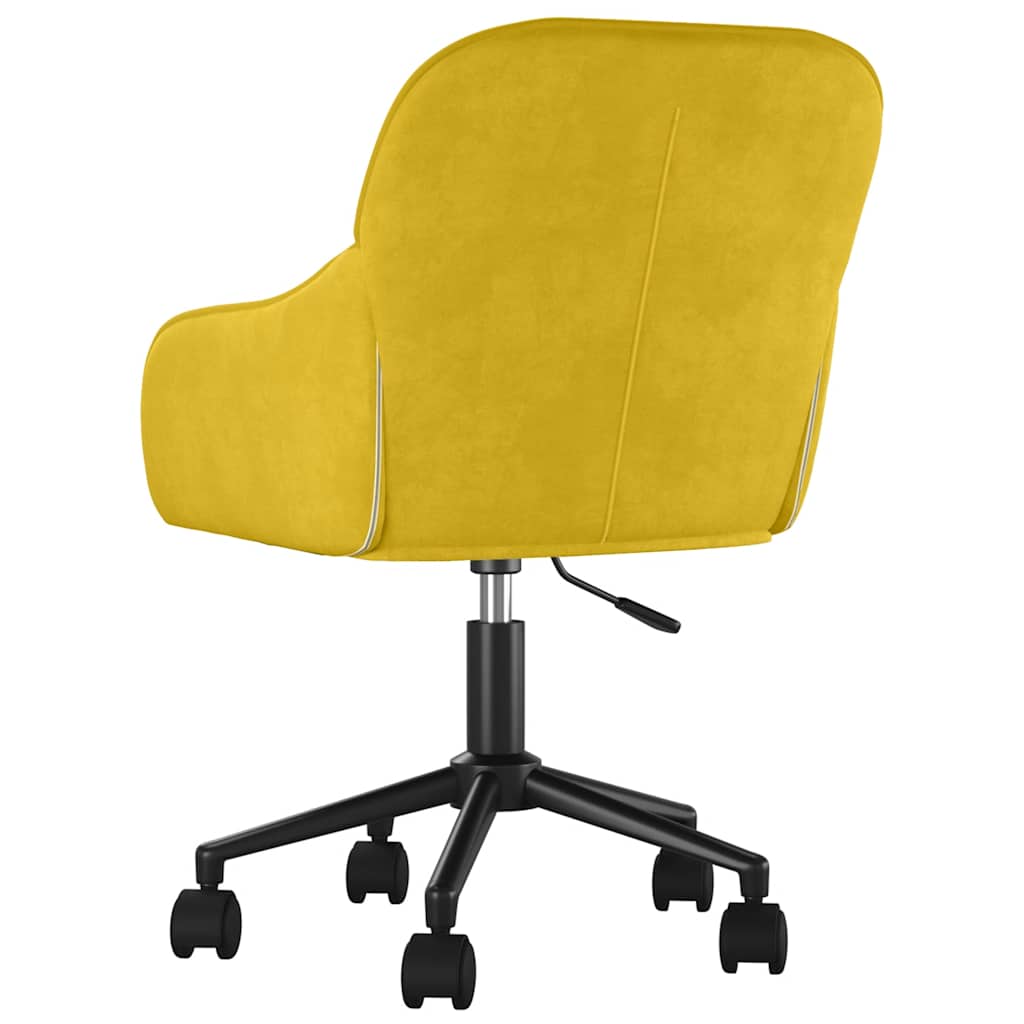 Bürostuhl Drehbar Gelb Samt