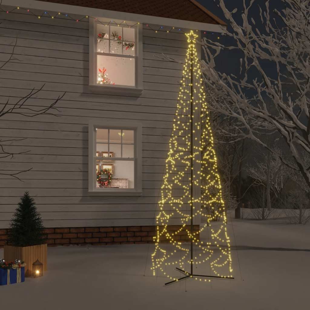 Weihnachtsbaum-Kegel Warmweiß 1400 LEDs 160x500 cm