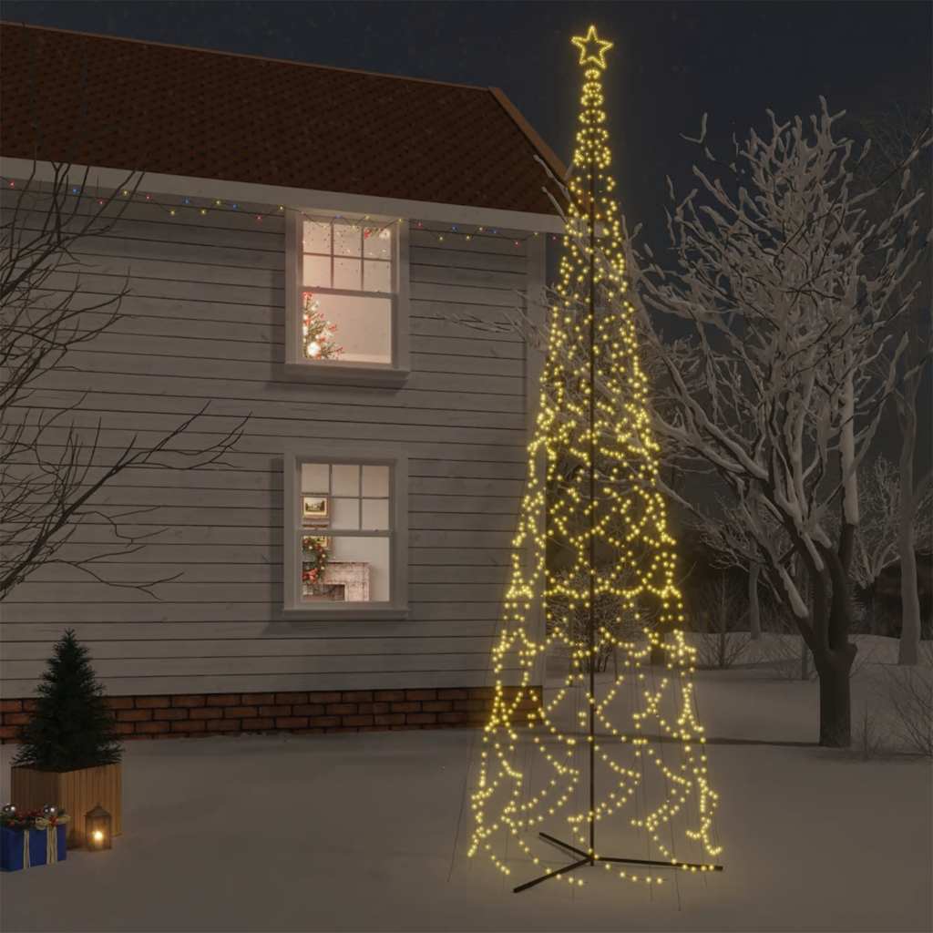 Weihnachtsbaum-Kegel Warmweiß 3000 LEDs 230x800 cm