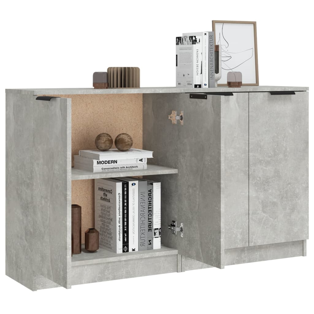 Sideboards 2 Stk Betongrau 60x30x70 cm Holzwerkstoff