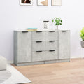 Sideboards 2 Stk. Betongrau 60x30x70 cm Holzwerkstoff
