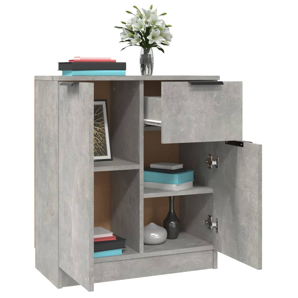 Sideboards 2 Stk. Betongrau 60x30x70 cm Holzwerkstoff