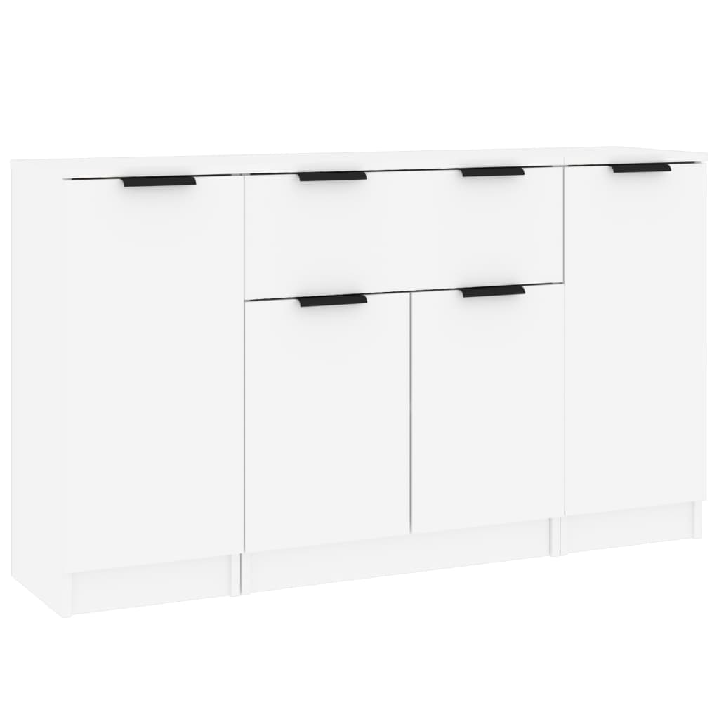 Sideboards 3 Stk. Weiß Holzwerkstoff
