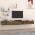 Wandschränke 2 Stk. Räuchereiche 102x30x20 cm Holzwerkstoff
