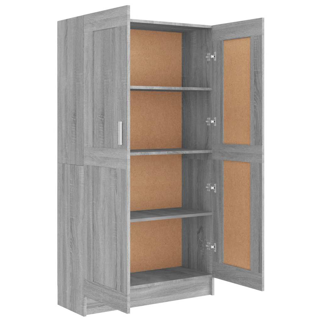 Bücherschrank Grau Sonoma 82,5x30,5x150 cm Holzwerkstoff