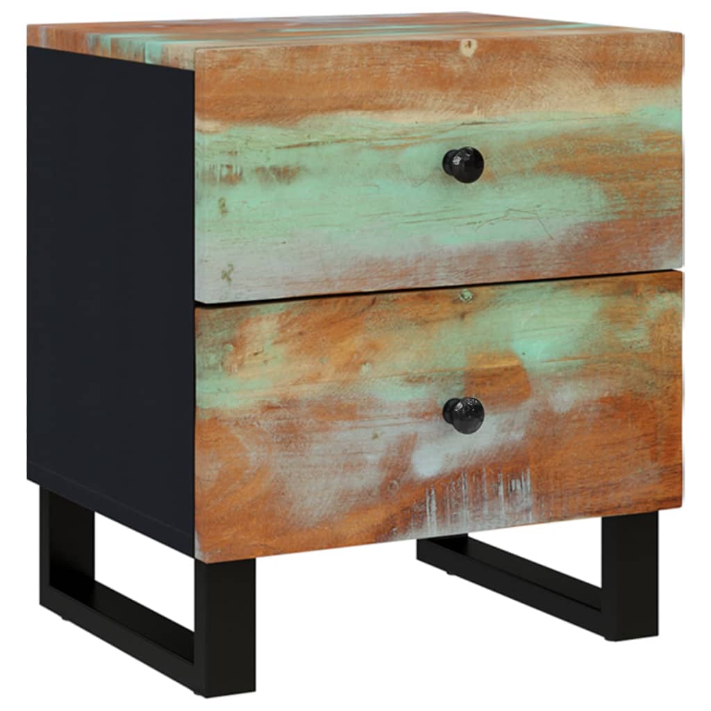 Nachttische 2 Stk. 40x33x46 cm Altholz Massiv