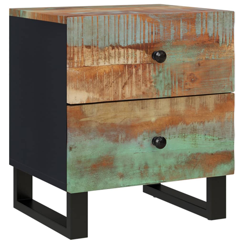 Nachttische 2 Stk. 40x33x46 cm Altholz Massiv