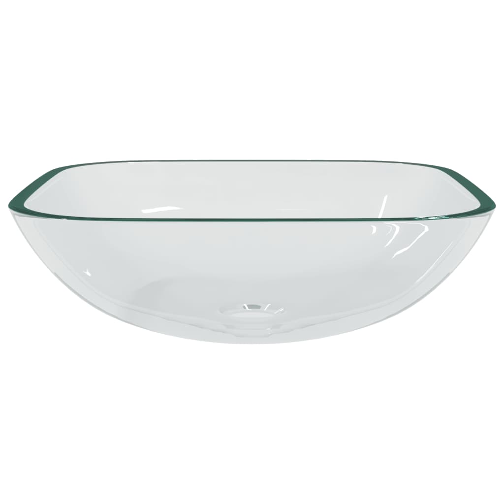 Waschbecken Glas 42x42x14 cm Transparent
