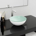 Waschbecken Hartglas 30x12 cm Weiß