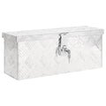 Aufbewahrungsbox Silbern 50x15x20,5 cm Aluminium