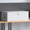 Aufbewahrungsbox Silbern 90x47x33,5 cm Aluminium