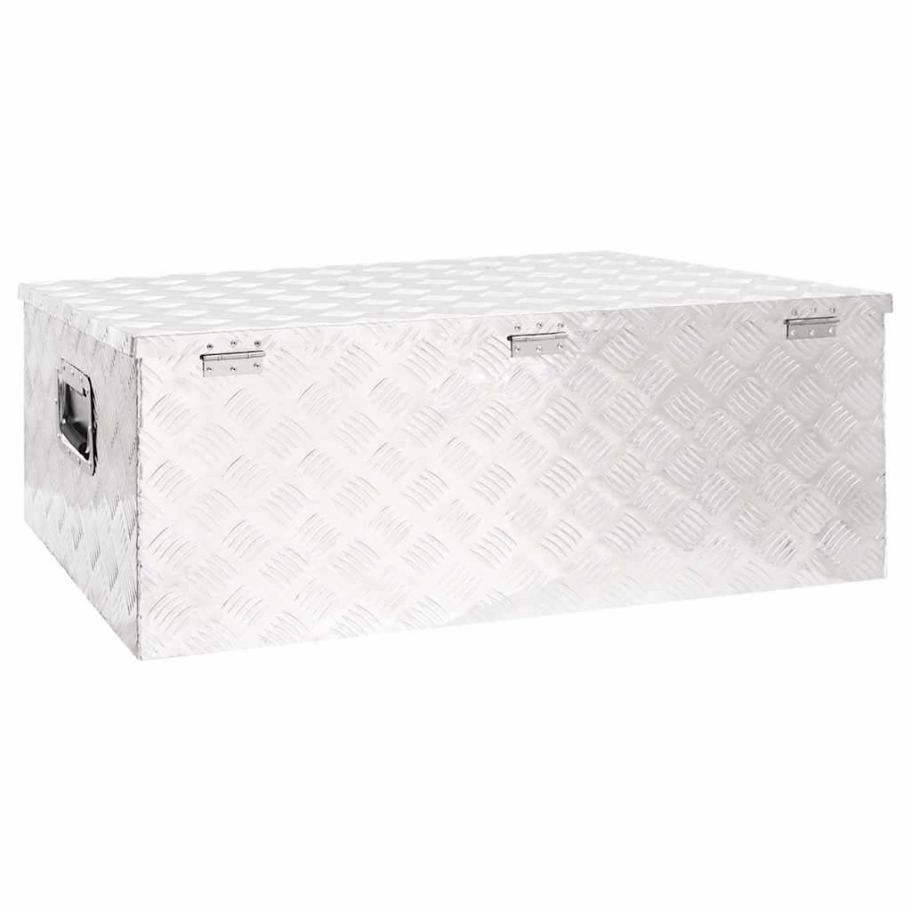 Aufbewahrungsbox Silbern 100x55x37 cm Aluminium