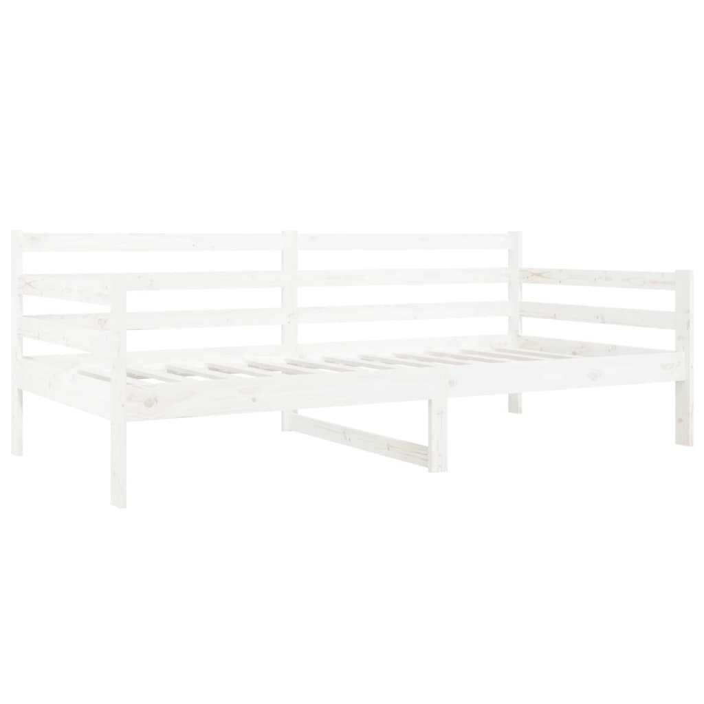 Tagesbett ohne Matratze Weiß 90x190 cm Massivholz Kiefer