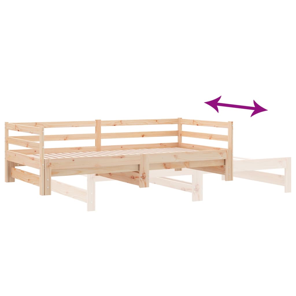 Ausziehbares Tagesbett ohne Matratze 90x190 cm